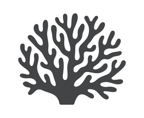 Stylized Illustration of a Seaweed or Coral Branch