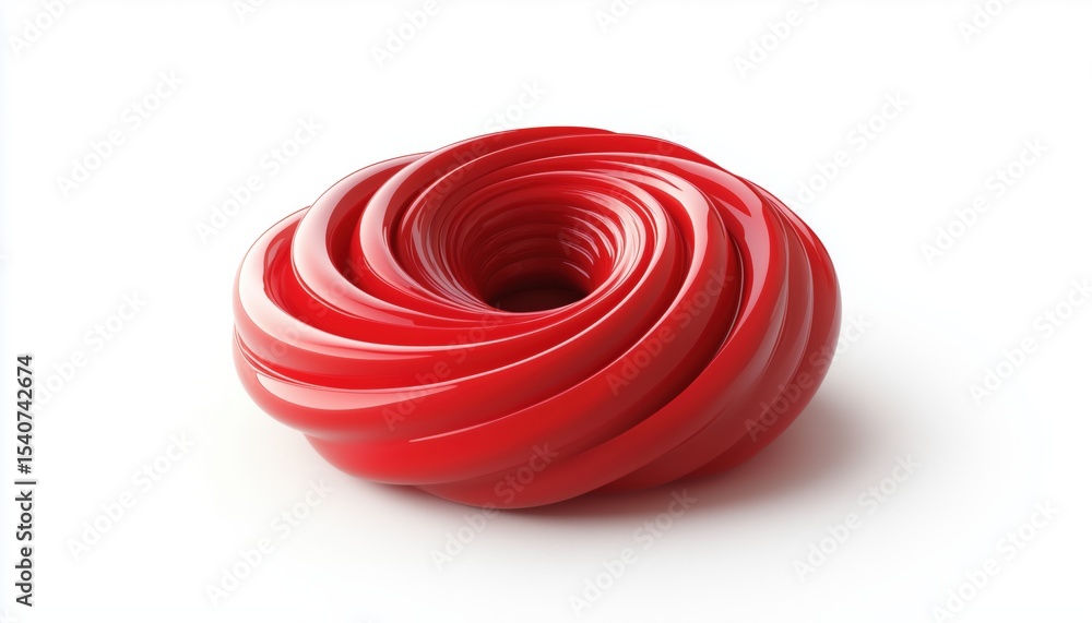 Poster vibrant red spiral design - a striking and bold spiral design in a vibrant shade of red, creating a 