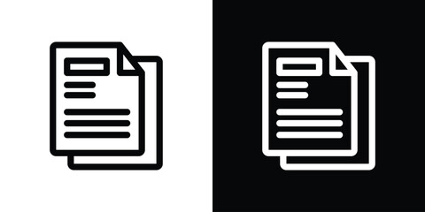 Assignment icon design. simple stroke line vector icon set