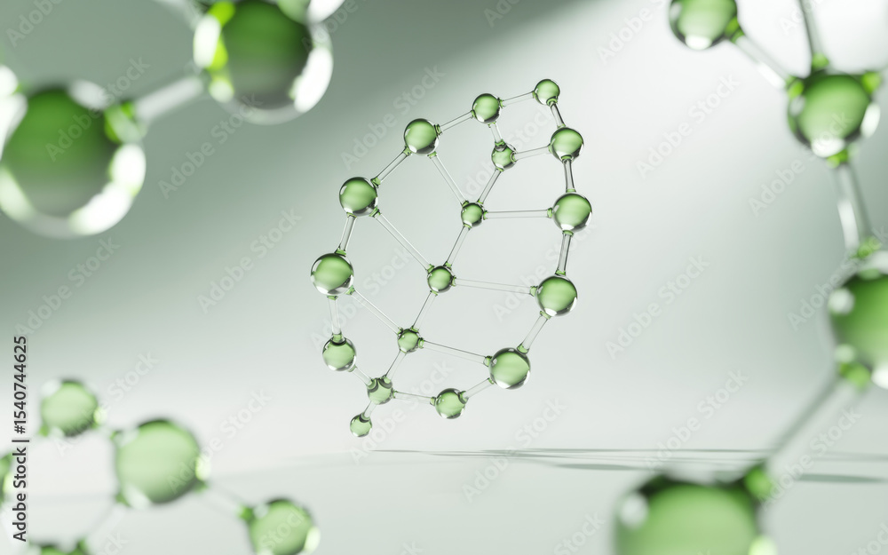 Poster molecular network: a sophisticated, close-up representation of a molecular network with interconnect
