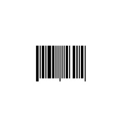 Barcode icon in black on a white background  