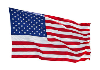 Obraz premium American Flag A Majestic Display of Patriotism and National Pride, Waving in the Wind