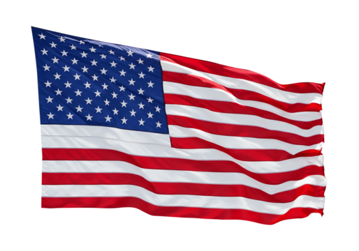 American Flag A Majestic Display of Patriotism and National Pride, Waving in the Wind