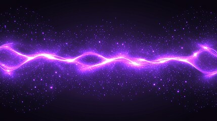 Obraz premium Purple Wave Sparkle Abstract Background