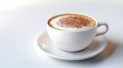 White coffee cup on saucer