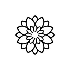 Fototapeta premium Hand drawn summer flower mandala design element