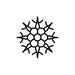 Hand drawn summer snowflake icon design element