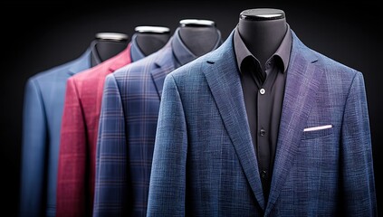 Suits on Mannequins Elegant Fashionable Attire