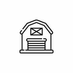 farm barn building icon sign vector