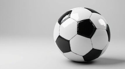 Soccer ball on plain background