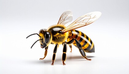 bee on white background
