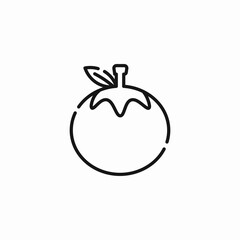 ripe tomato fruit icon sign vector