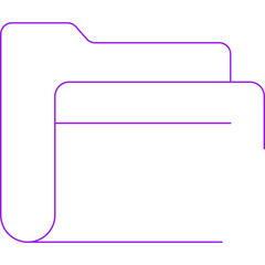 Folder icon 2 single icon vector illustration