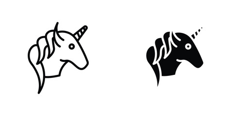 Unicorn icon concept. vector set. Eps10