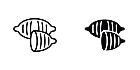 Sweet potato icon concept. vector set. Eps10