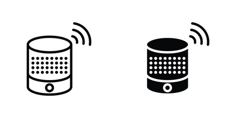 Smart speaker icon concept. vector set. Eps10