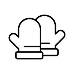 Obraz premium Pair of Soft Winter Mittens for Cold Weather Icon Vector