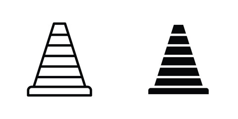 Road cone icon concept. vector set. Eps10