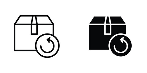 Return purchase icon concept. vector set. Eps10