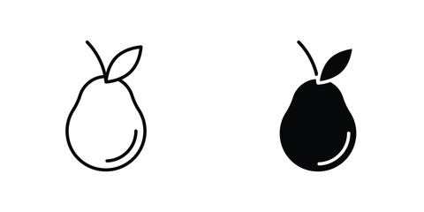 Pear icon concept. vector set. Eps10