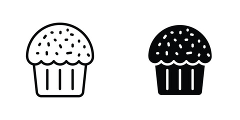 Muffin icon concept. vector set. Eps10