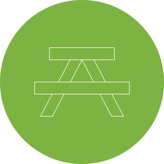 Bench icon single icon vector illustration