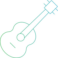 Guitar icon single icon vector illustration