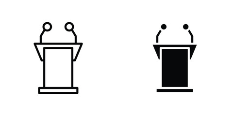 Lectern icon concept. vector set. Eps10