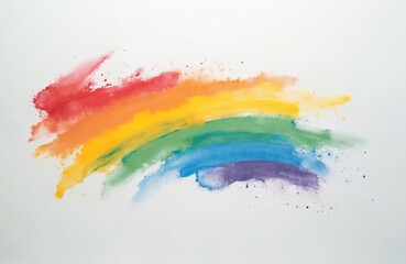 LGBTQ rainbow colors smears on white background. Expressing diversity, inclusion, pride, equality. Concept of love, freedom, community support. Symbol of unity, visibility. For posters, banners,