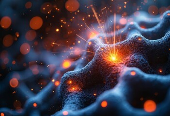 The brilliant light of the microscopic world of cells