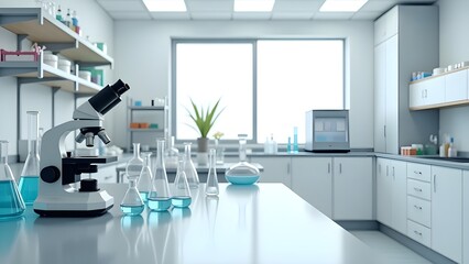 microscope in laboratory