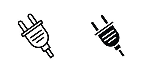 Electrical plug icon concept. vector set. Eps10