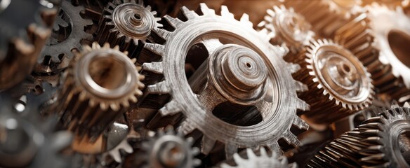 The Intricate Details of Interlocking Gears in Industrial Machinery