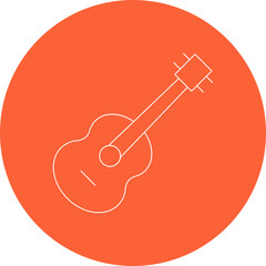 Guitar icon single icon vector illustration