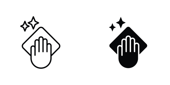 Clean icon concept. vector set. Eps10