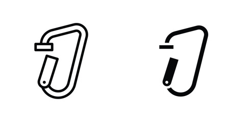 Carabiner icon concept. vector set. Eps10
