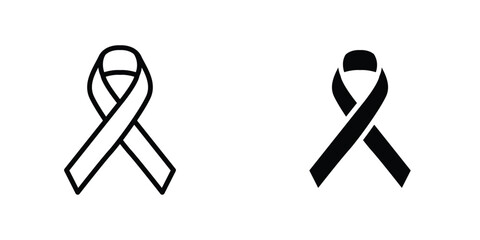 Cancer ribbon icon concept. vector set. Eps10