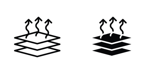 Breathable leather icon concept. vector set. Eps10