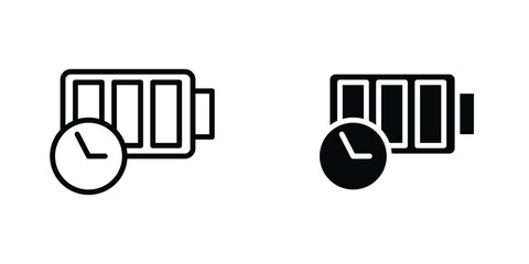 Battery life icon concept. vector set. Eps10