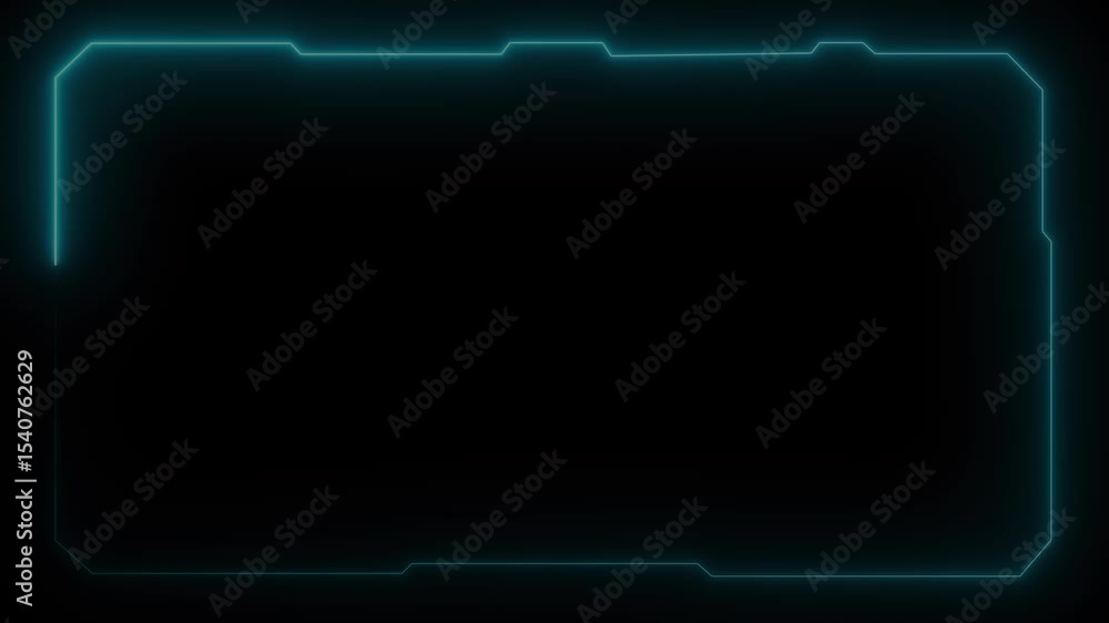Poster futuristic digital hud cyber frame technology for video overlay templates.digital hud futuristic mot