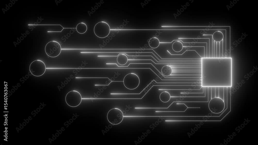 Aufkleber ai tools or neon box. multi function for agentic ai technology motion background. multi agent ai sys