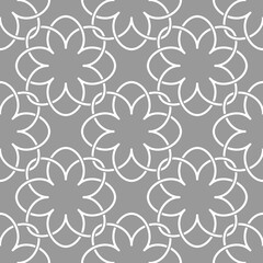 Seamless floral pattern. Modern geometric background.