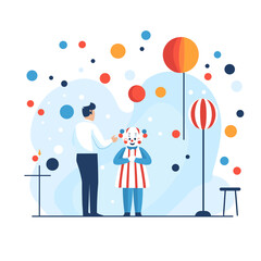 Pumpkin character holding basket of candy for Halloween celebration  