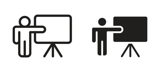 User chalkboard icon