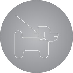 Fototapeta premium Dog icon single icon vector illustration