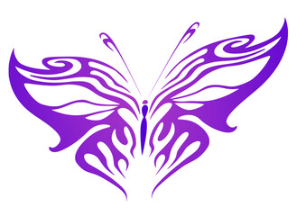 Voilet butterfly clipart drawing