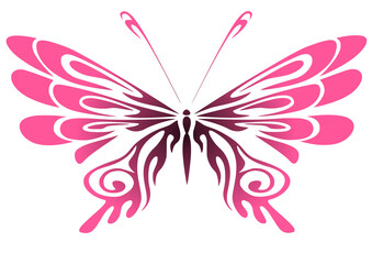 pink butterfly vector