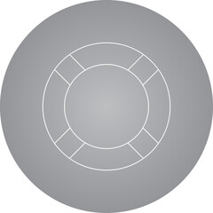 Single cirle vector icon illustration