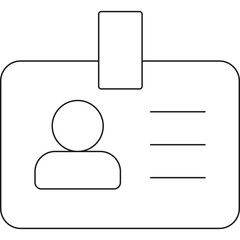 Id card icon 1 single icon vector illustration