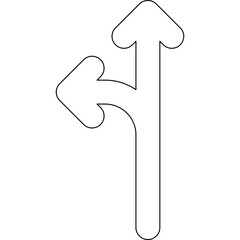 Left turn icon single icon vector illustration